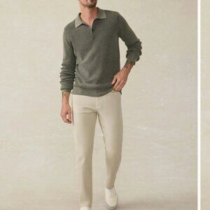 Faherty Stretch Terry 5-Pocket Pant $198 Stone Size 30 x 32